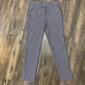 Cynthia Rowley Blue and White Checkered Pants